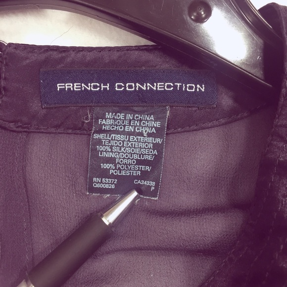 Long Sleeve Dress French Connection Silk Purple - Picture 4 of 8